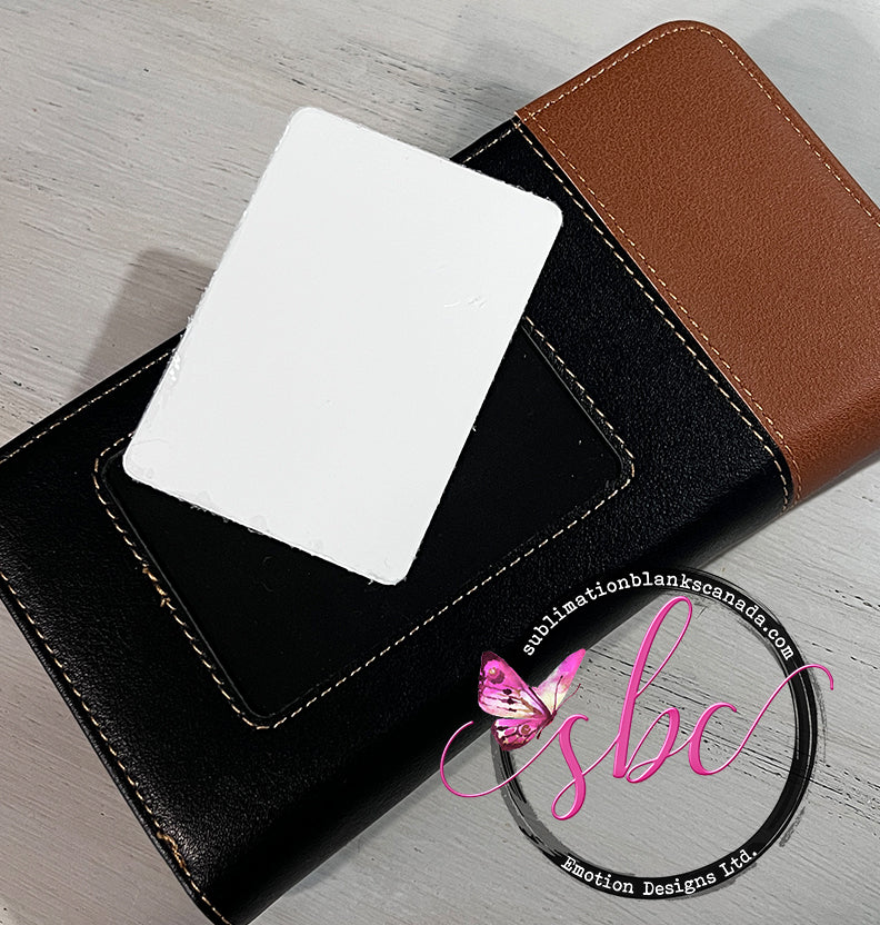 Ladies Sublimation Wallet PU Leather Brown/Black