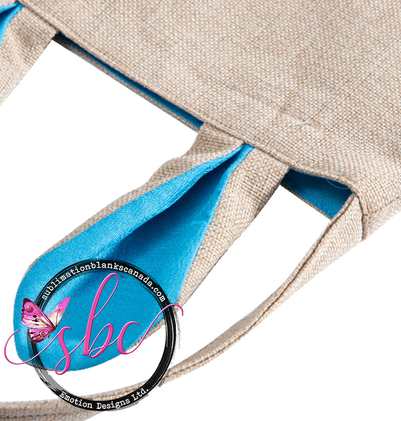Linen Easter Bag for Sublimation - Blue - Sublimation Blanks Canada - Emotion Designs Ltd.