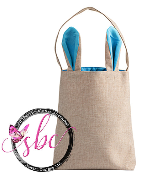 Linen Easter Bag for Sublimation - Blue - Sublimation Blanks Canada - Emotion Designs Ltd.