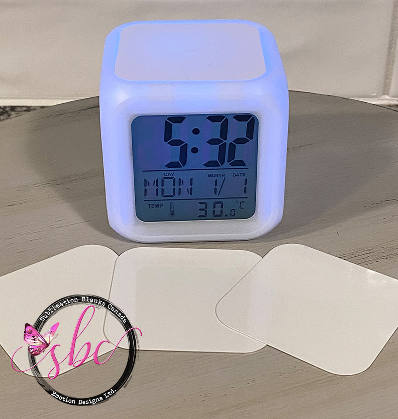 LED Sublimation Cube Clock - Sublimation Blanks Canada - Emotion Designs Ltd.