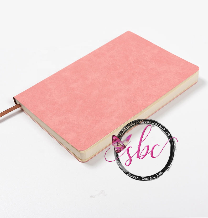 Faux Leather Notebook for Sublimation A5 Pink - Sublimation Blanks Canada - Emotion Designs Ltd.