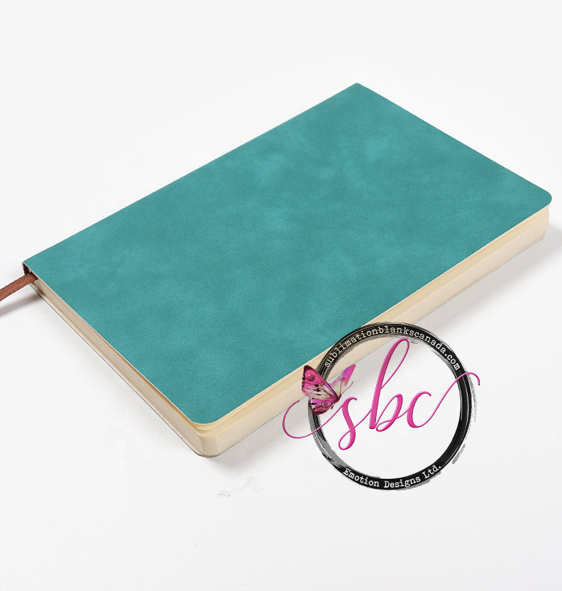 Faux Leather Notebook for Sublimation A5 Turquoise - Sublimation Blanks Canada - Emotion Designs Ltd.
