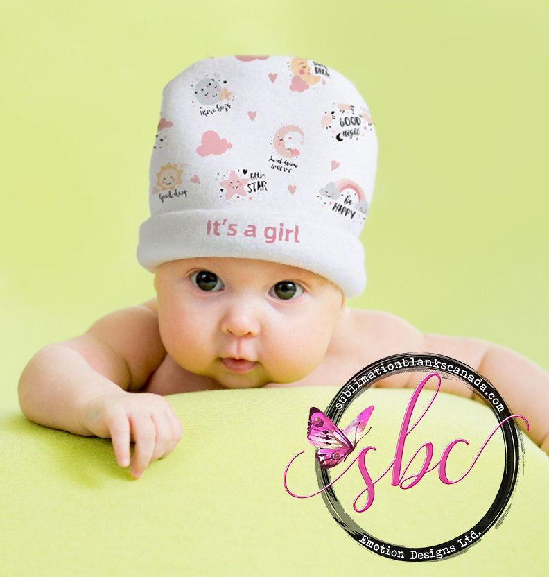 Fleece Baby Beanie Hat Cap for Sublimation - Sublimation Blanks Canada - Emotion Designs Ltd.