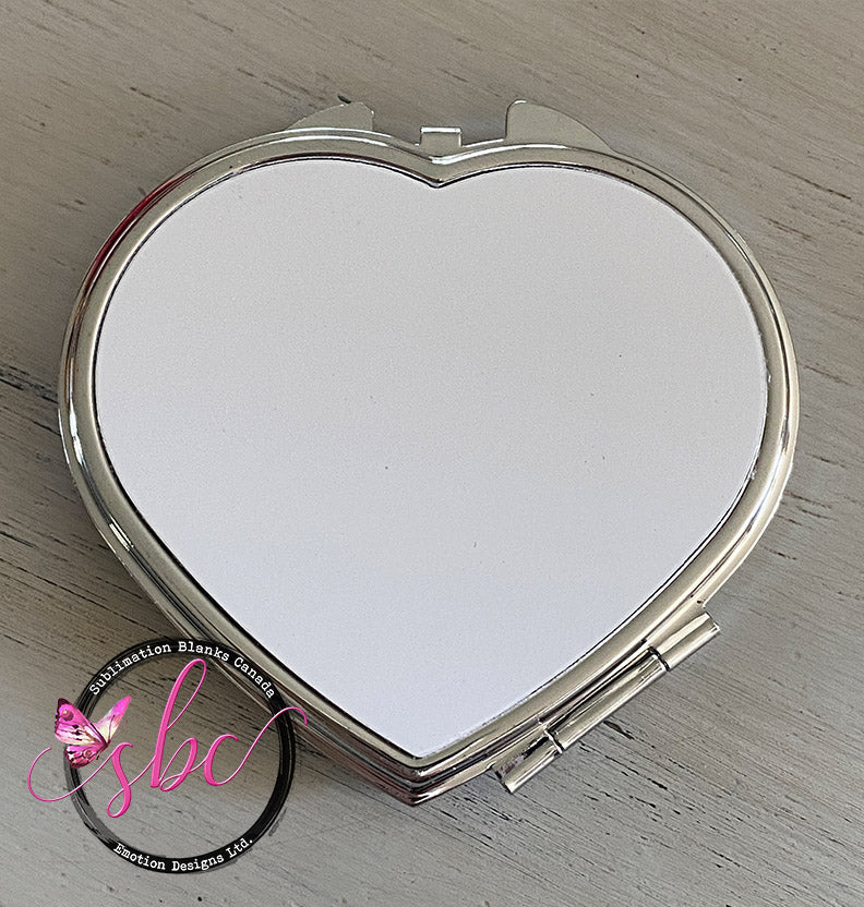 Heart Compact Mirror - Sublimation Blanks Canada - Emotion Designs Ltd.