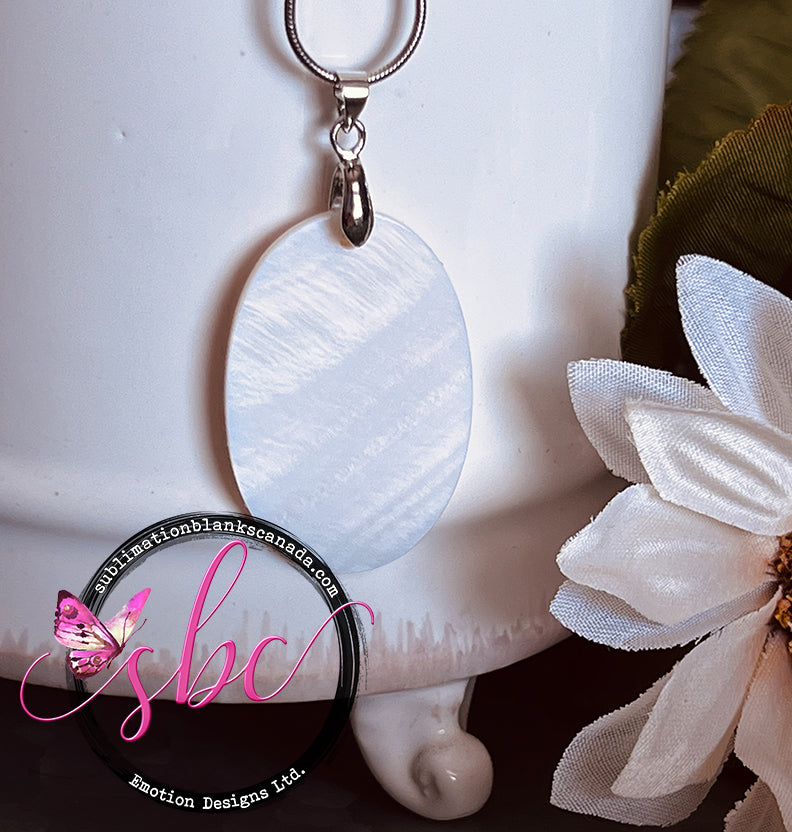 Oval Shell Necklace Pendant for Sublimation Sublimation Blanks Canada