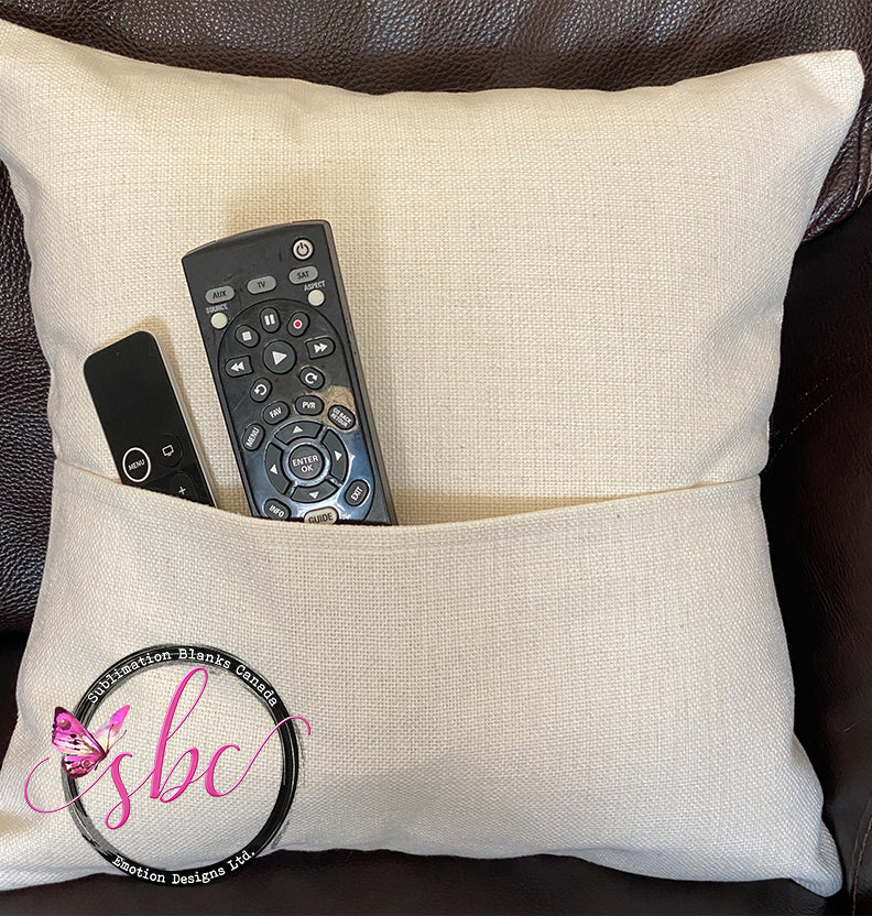 White Linen Pocket Pillow Cover for Sublimation 20 pack - Sublimation Blanks Canada - Emotion Designs Ltd.