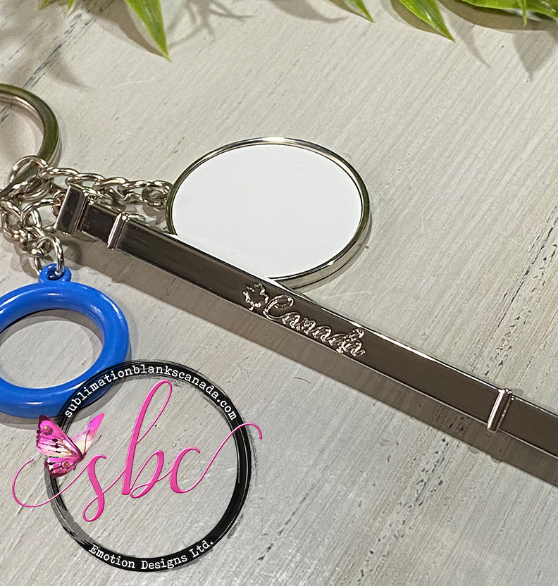 Exclusive Metal Ringette Keychain for Sublimation