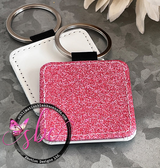 Glitter Keychain for Sublimation - Light Pink