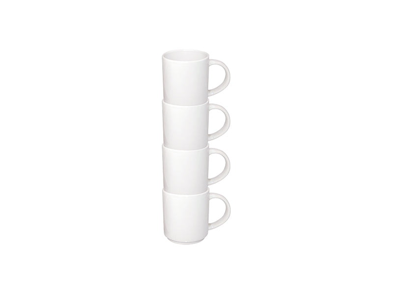 4 Stackable 8oz Coffee Mug Set with Stand