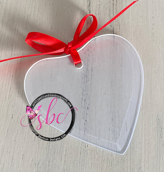 Tempered Glass Heart Ornament for Sublimation - Sublimation Blanks Canada - Emotion Designs Ltd.
