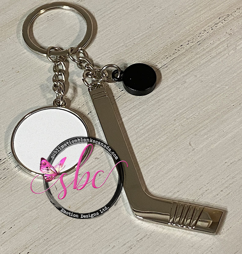 Exclusive Metal Hockey Keychain for Sublimation - Sublimation Blanks Canada - Emotion Designs Ltd.