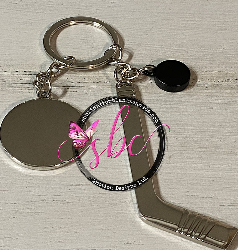 Exclusive Metal Hockey Keychain for Sublimation - Sublimation Blanks Canada - Emotion Designs Ltd.