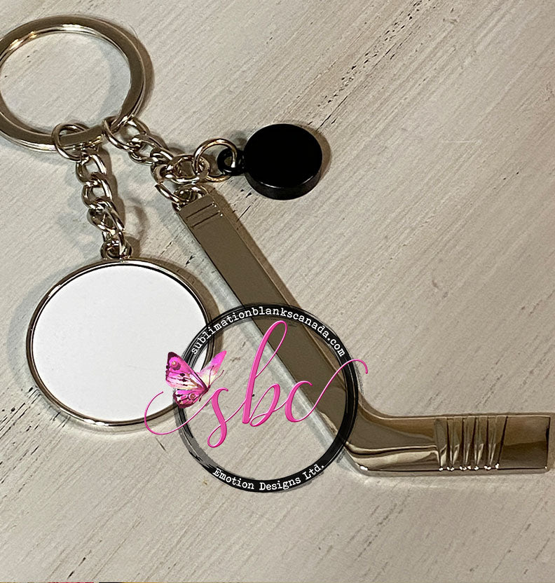 Exclusive Metal Hockey Keychain for Sublimation - Sublimation Blanks Canada - Emotion Designs Ltd.