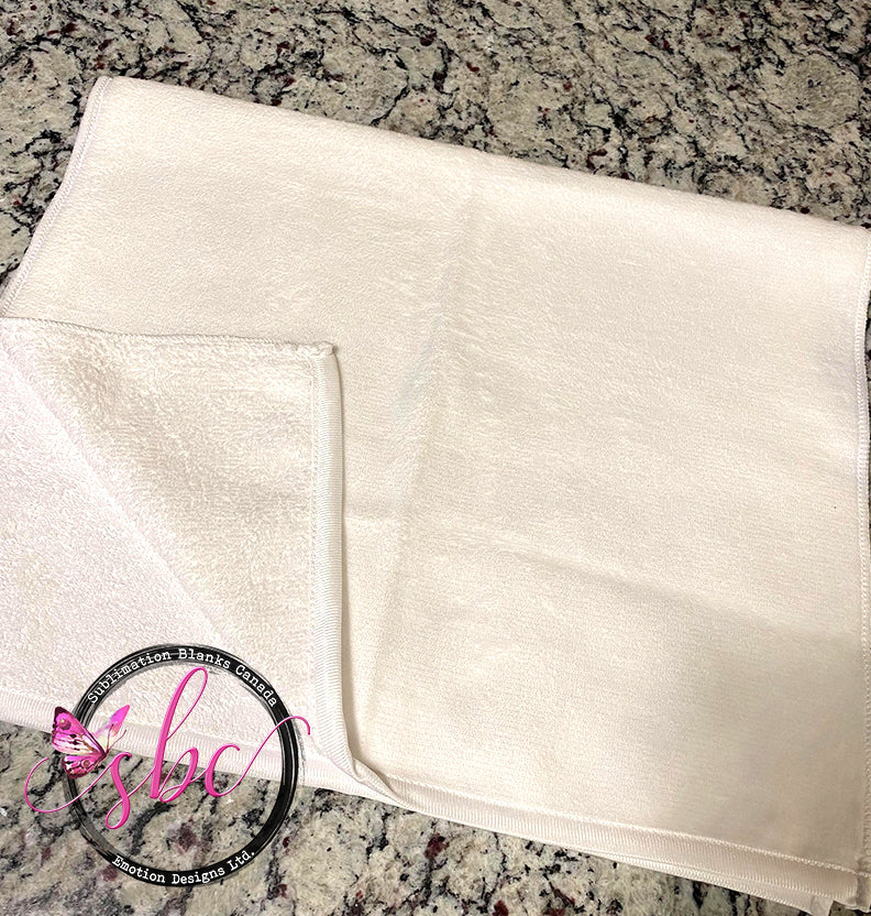 Hand Towel/Tea Towel Polyester - Cotton for sublimation - Sublimation Blanks Canada - Emotion Designs Ltd.